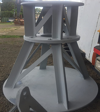 Fabricación de pieza de izaje color gris